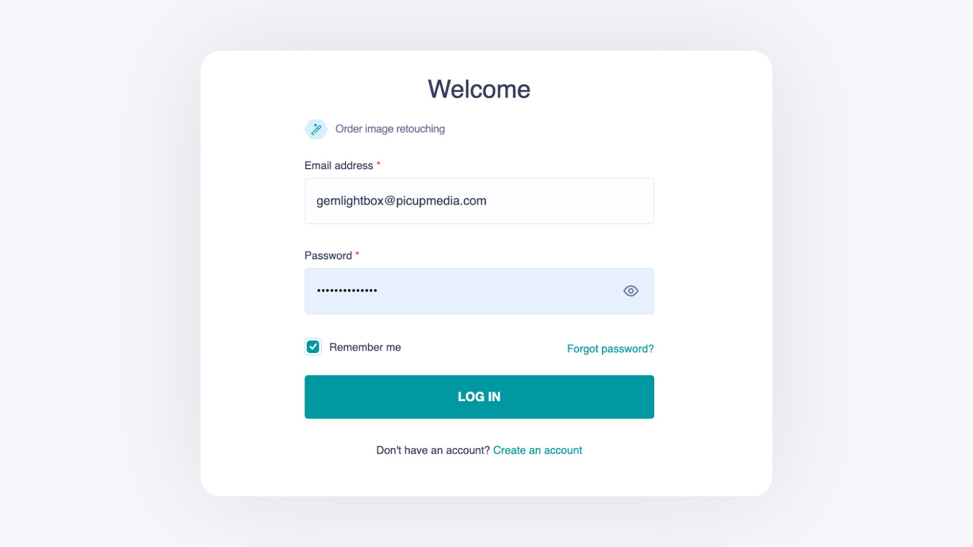 Retouching Login and Create Account Screen