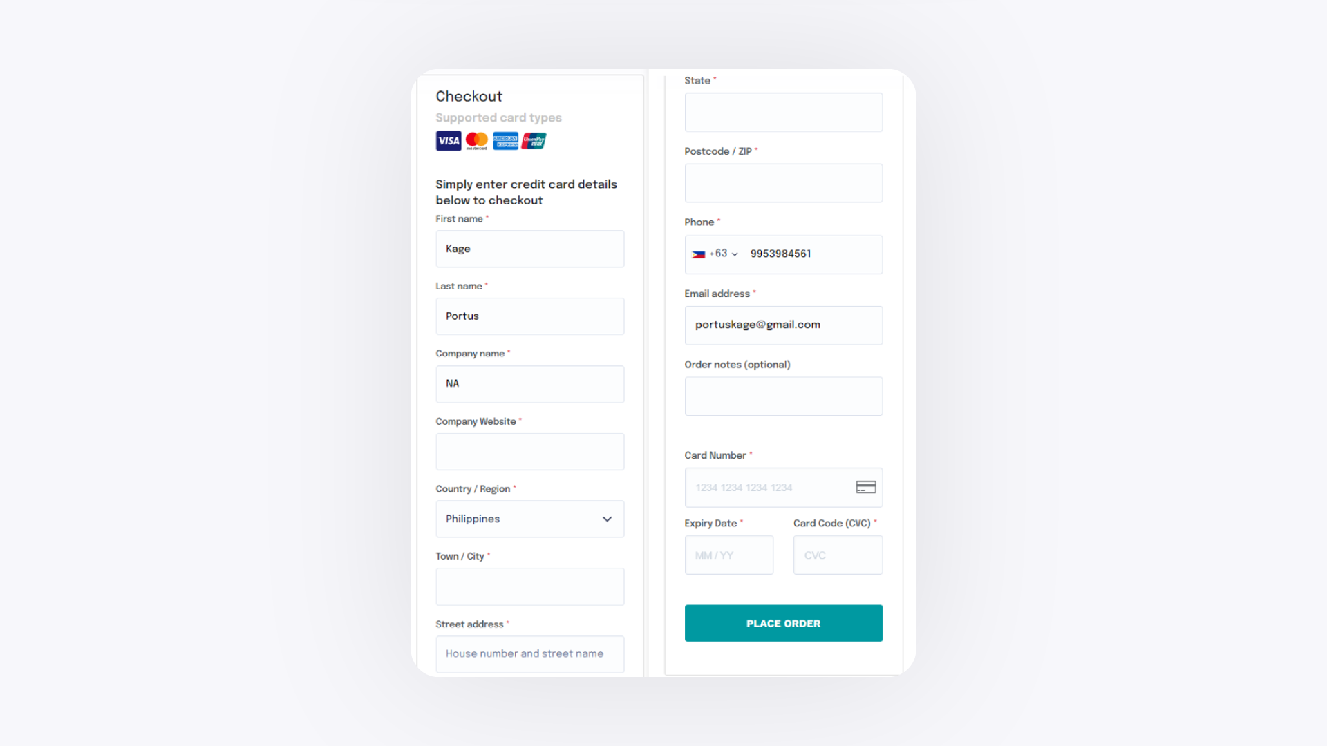 Retouching Order — Payment Details