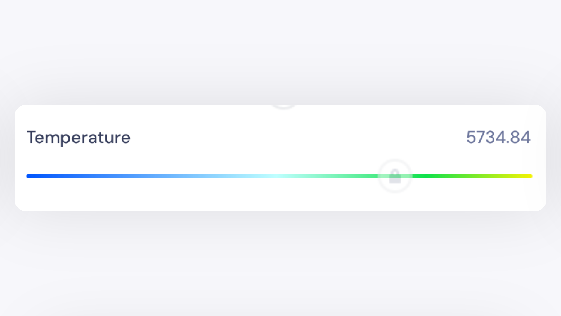 Temperature Adjustment Slider in GemIQ app