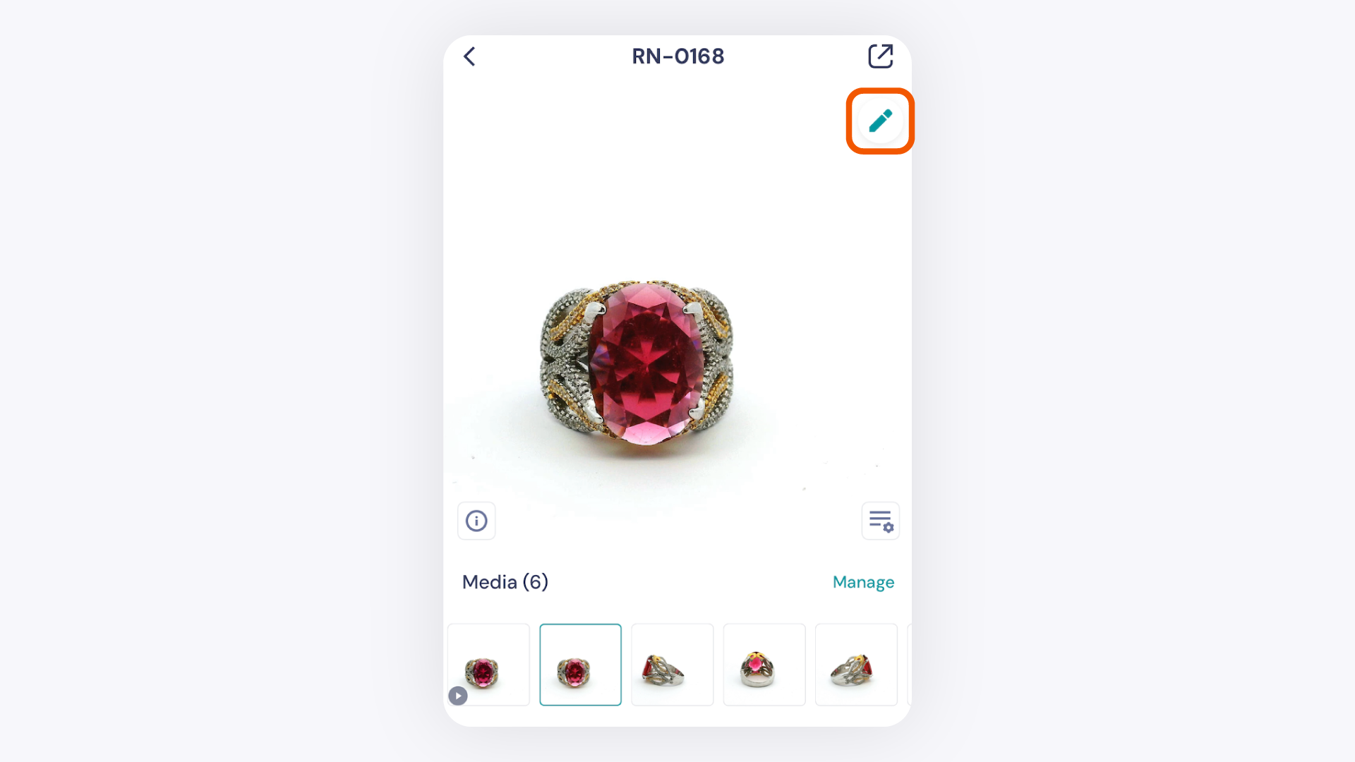 GemIQ app Edit Mode — Tap the Pencil Icon