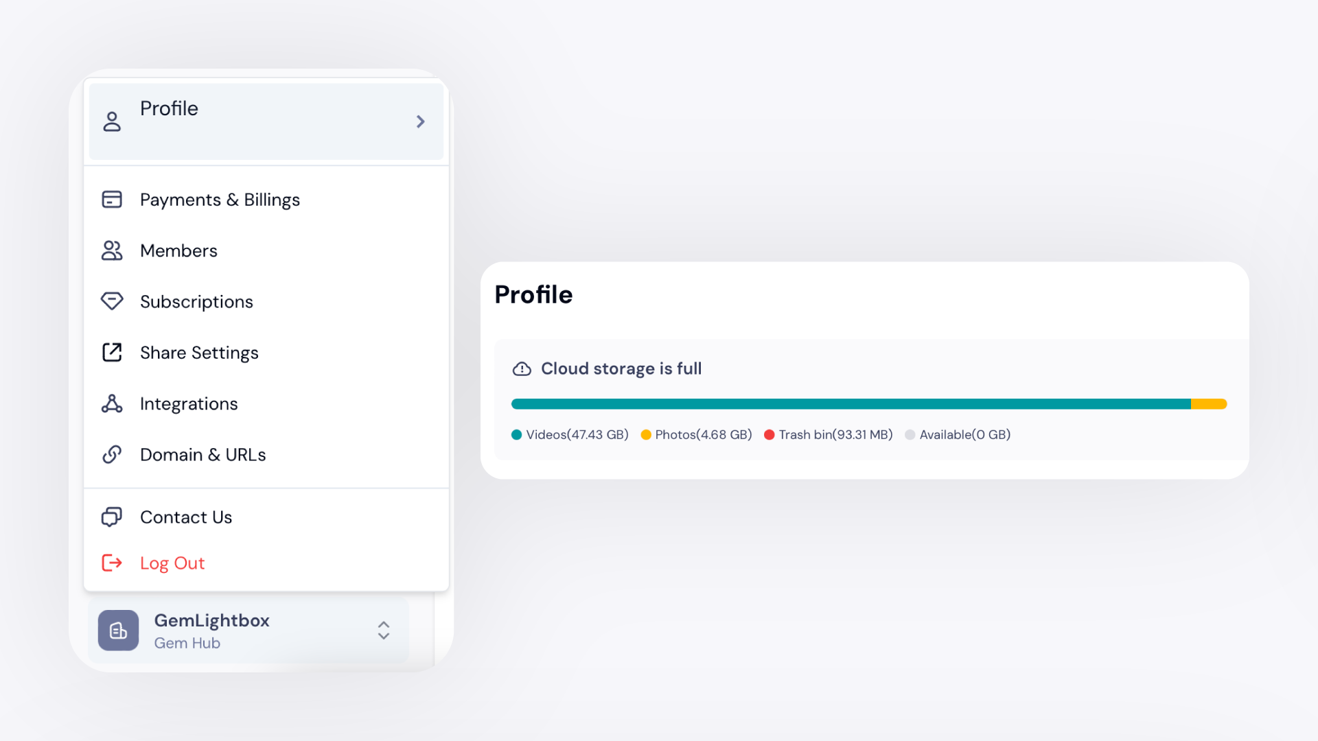 GemIQ Account Info Screen