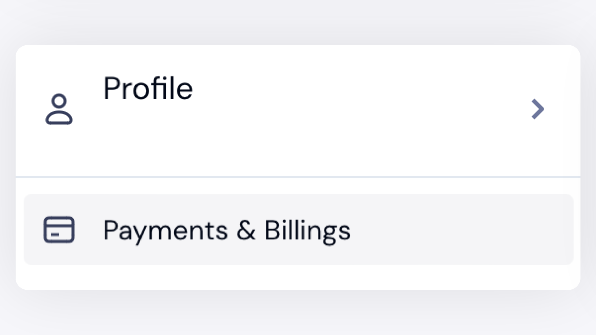 GemIQ app Payments and Billing Screen