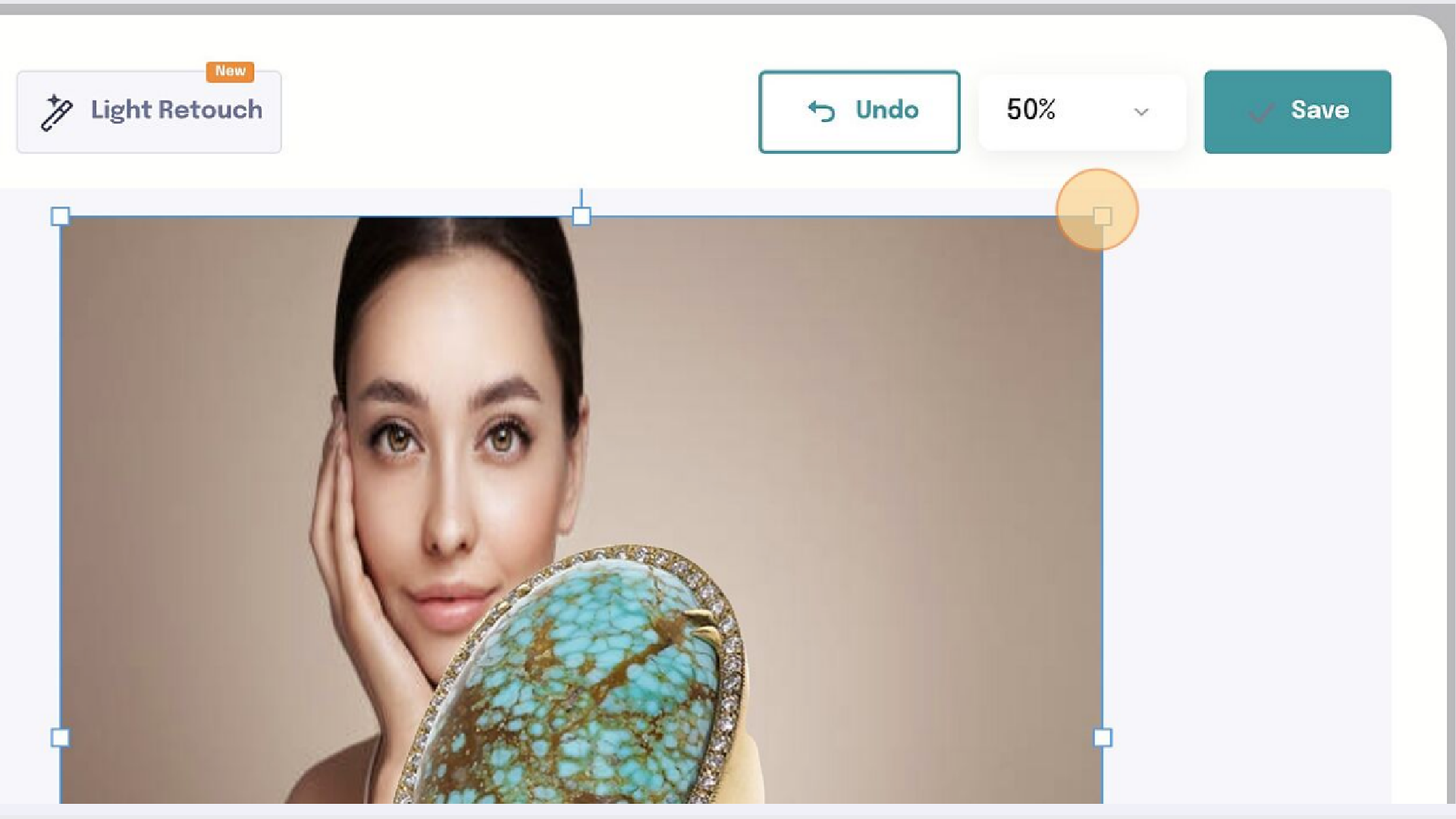 Resize Jewelry Using Blue Bounding Box