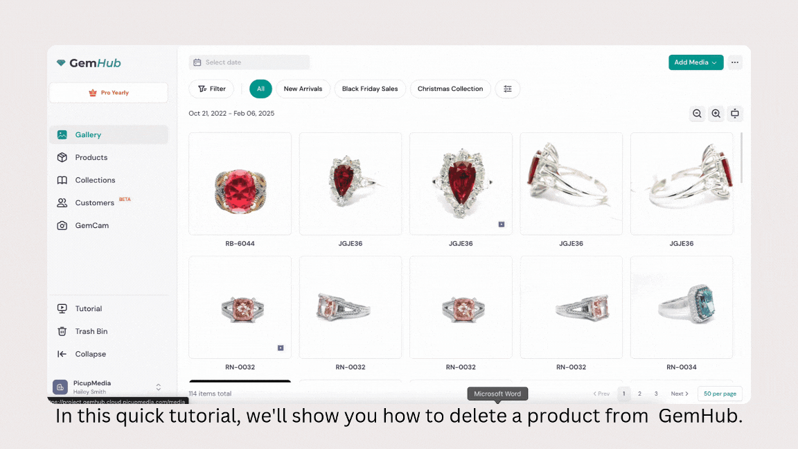 Deleting a Product in the GemIQ app