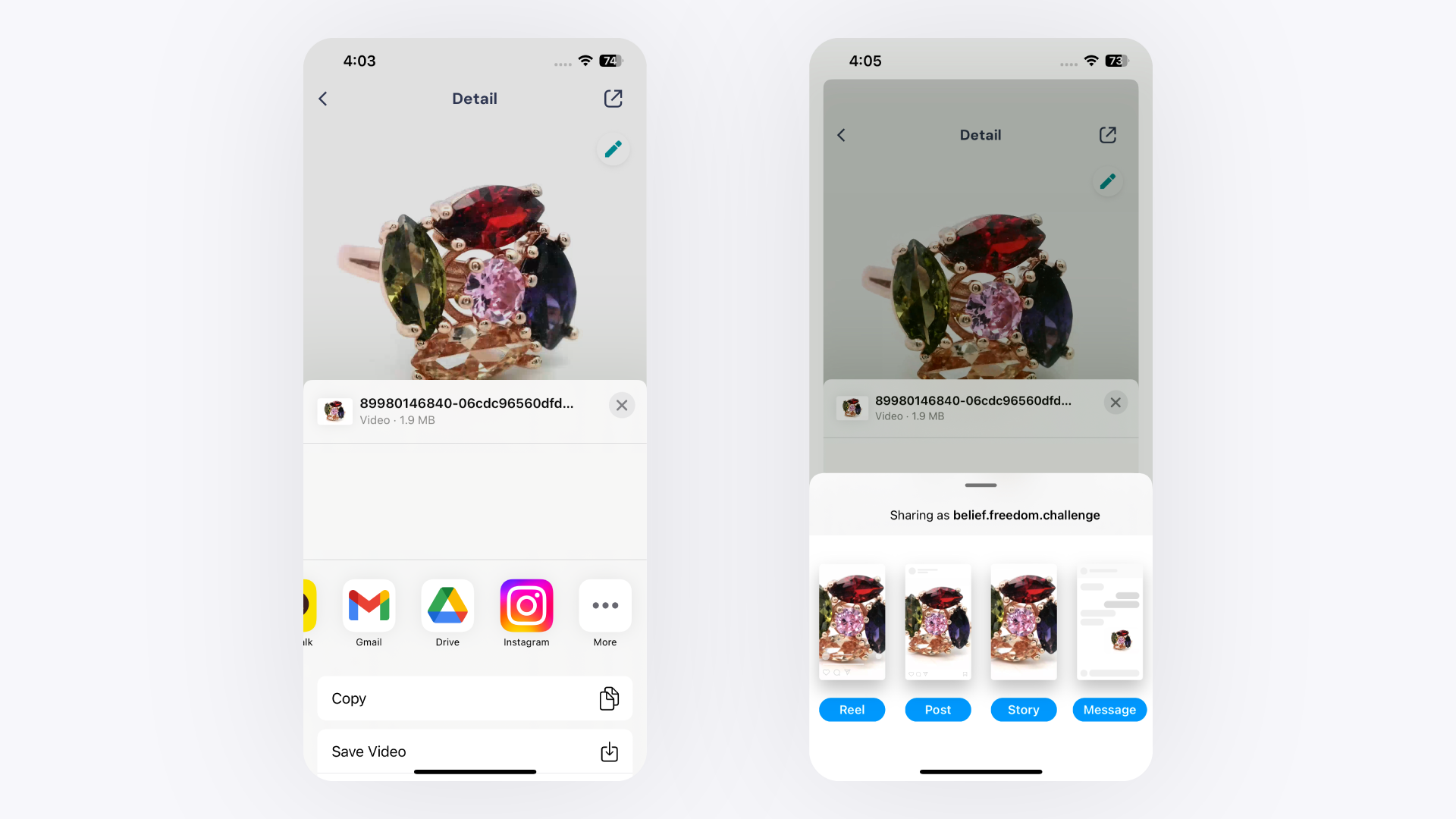 Instagram Format Selection — Post, Story, or Reels