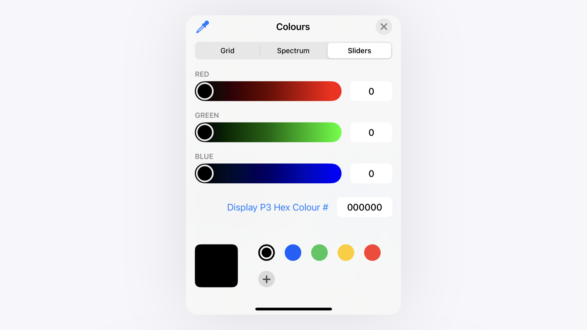 Custom Color Sliders