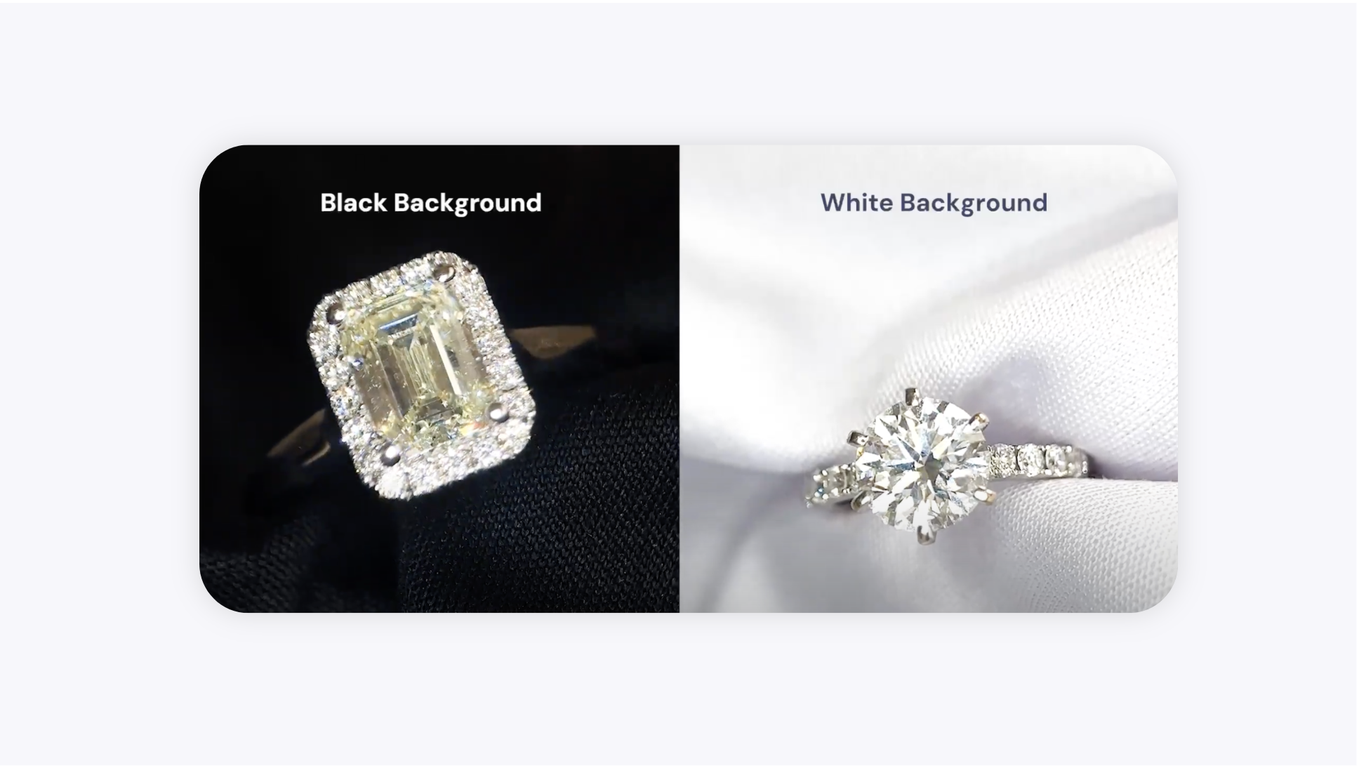 GemSparkle device with included black and white backdrops.