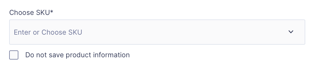 GemCam Do Not Save Product Information Checkbox
