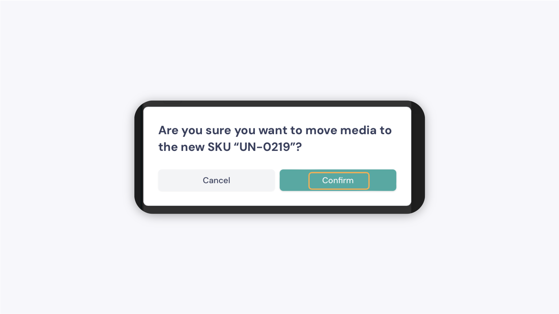 GemIQ app Assign SKU — Confirm Entry