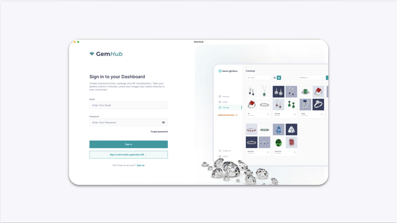 GemIQ app Login Screen