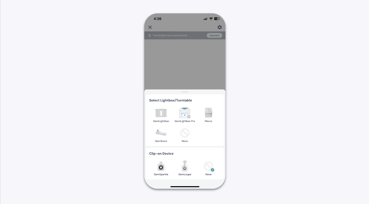 Device Selection Screen