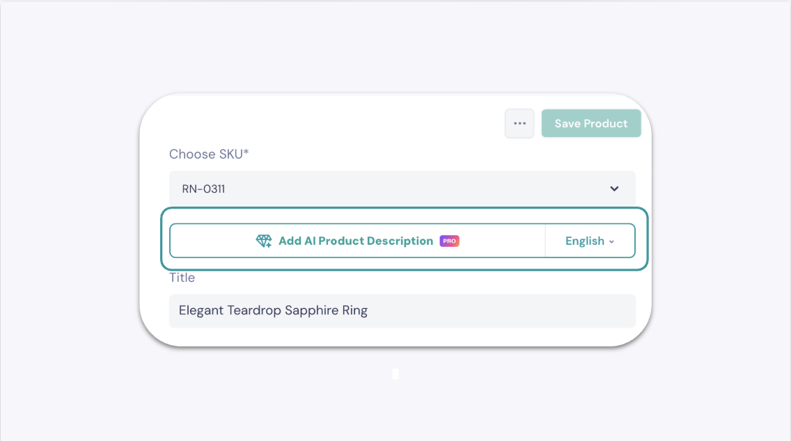 Add AI Product Description Button and Language Selection