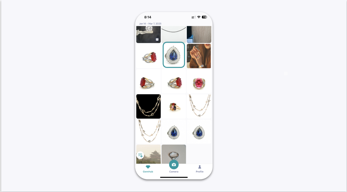 GemIQ app Gallery View