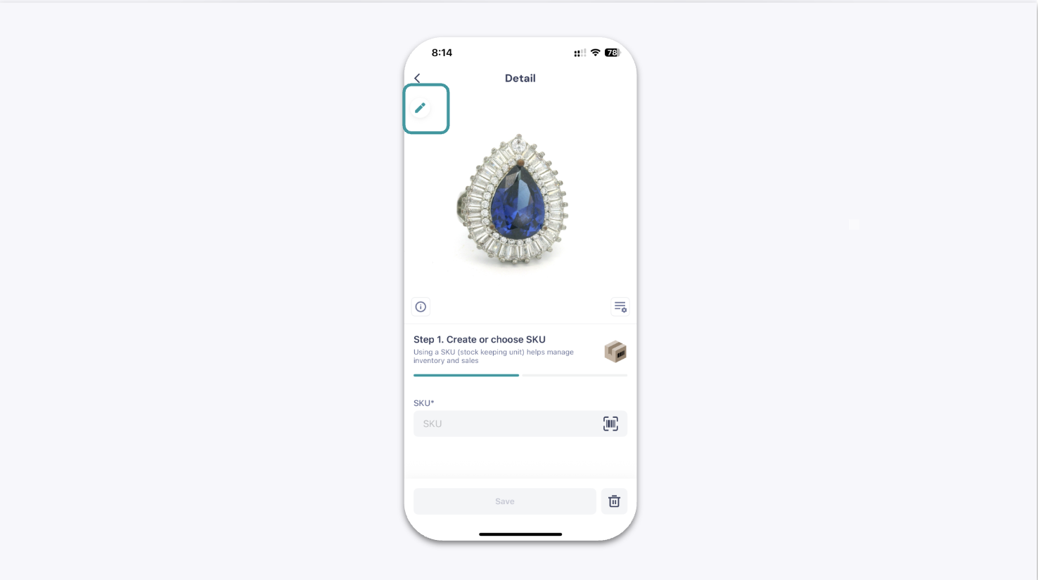 Edit Media Tool Icon in GemIQ app