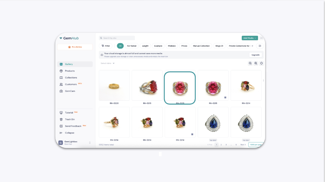 A Gallery of Jewelry Images in the GemIQ App