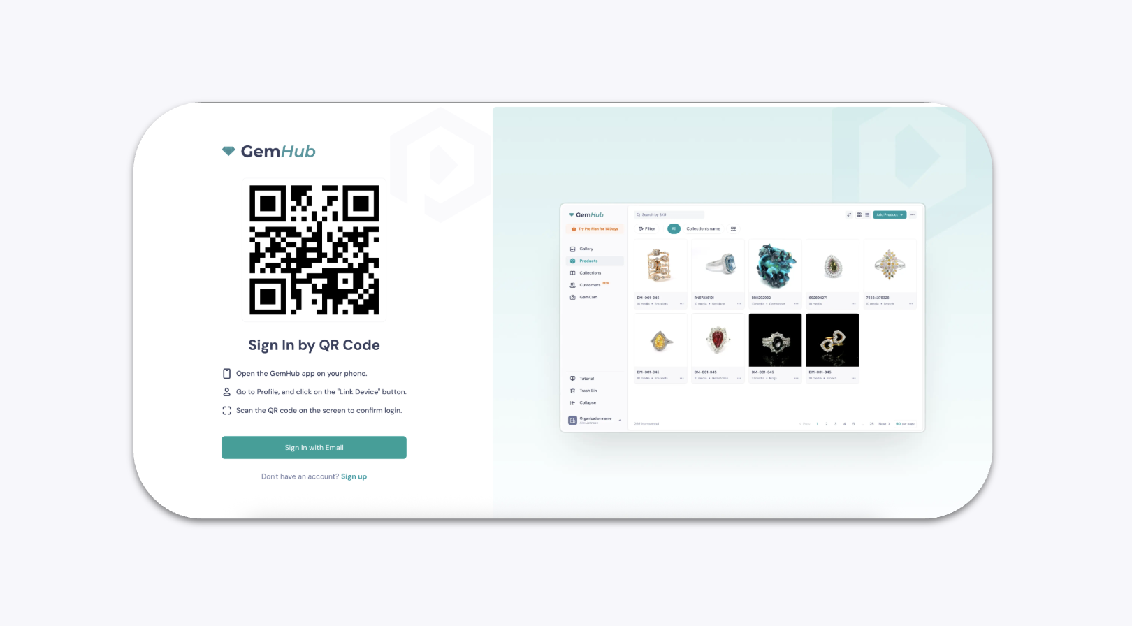GemIQ app QR Code Scan Page