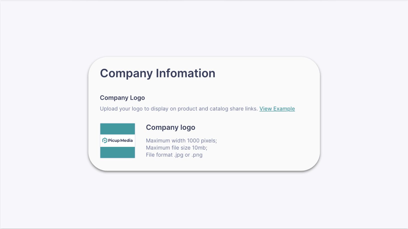 Uploading a Company Logo in Share Settings