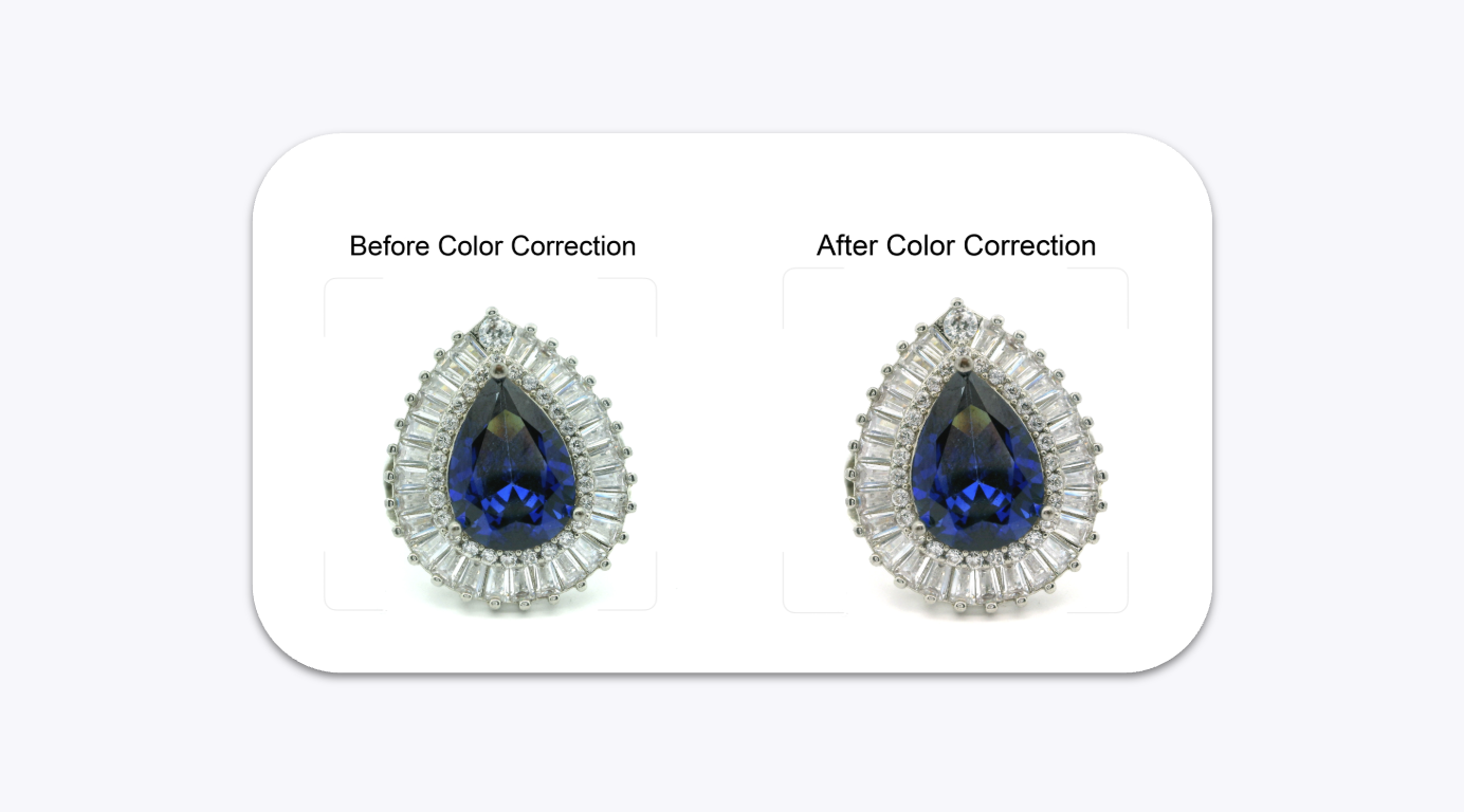 GemCam Preview Showing Corrected White Background and Accurate Jewelry Colors