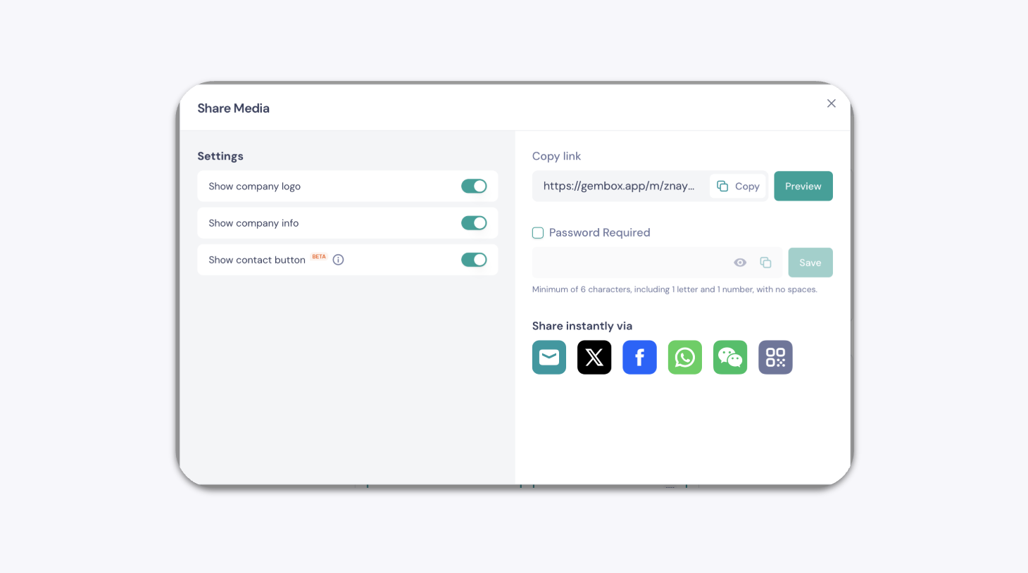 Clicking the Share Button in the GemIQ App