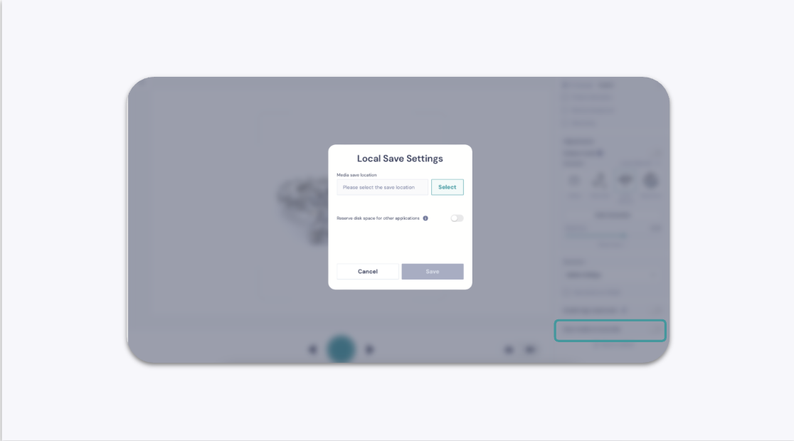 The Toggle for 'Save Media to Local Disk' Being Enabled