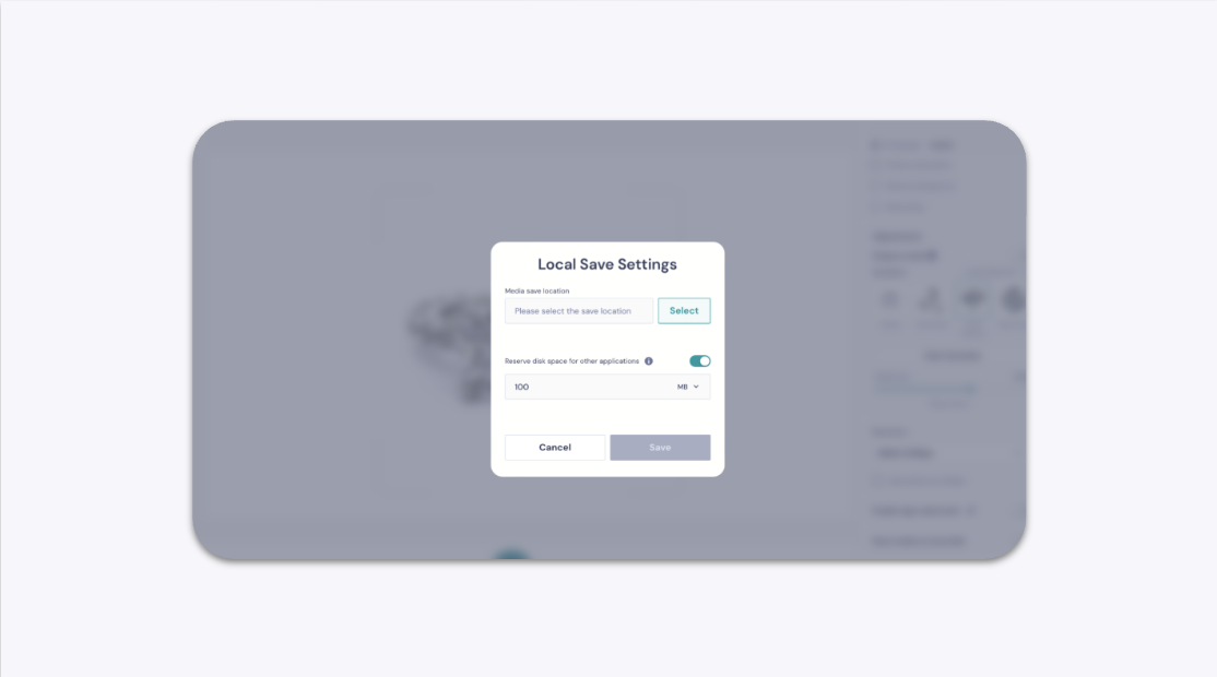 The 'Reserve Space on Your Local Disk' Setting in the GemCam Control Panel