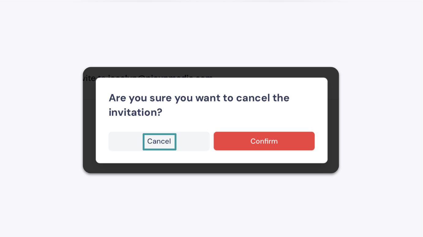 Invitation Cancellation Confirmation