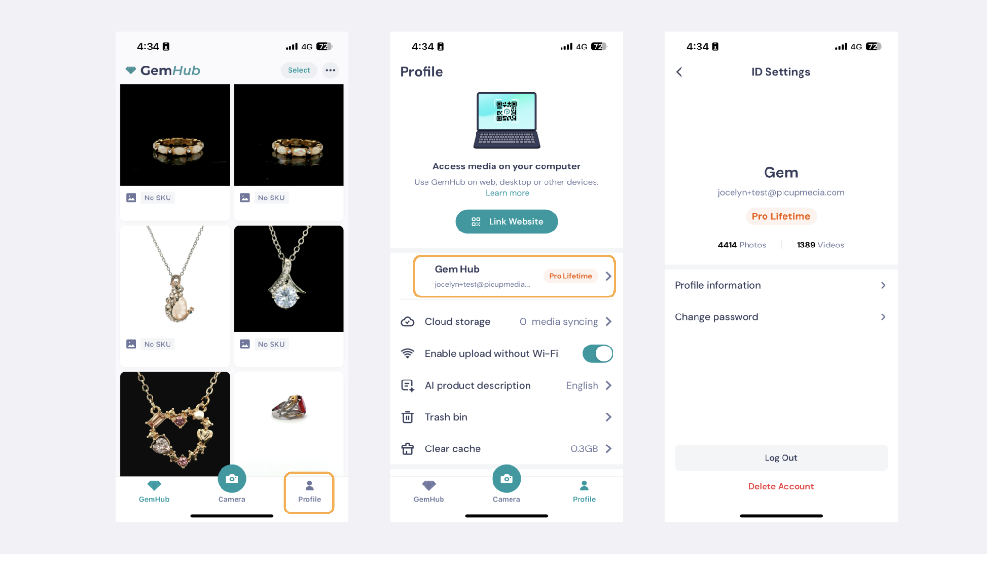 GemLightbox App Dashboard Subscription View