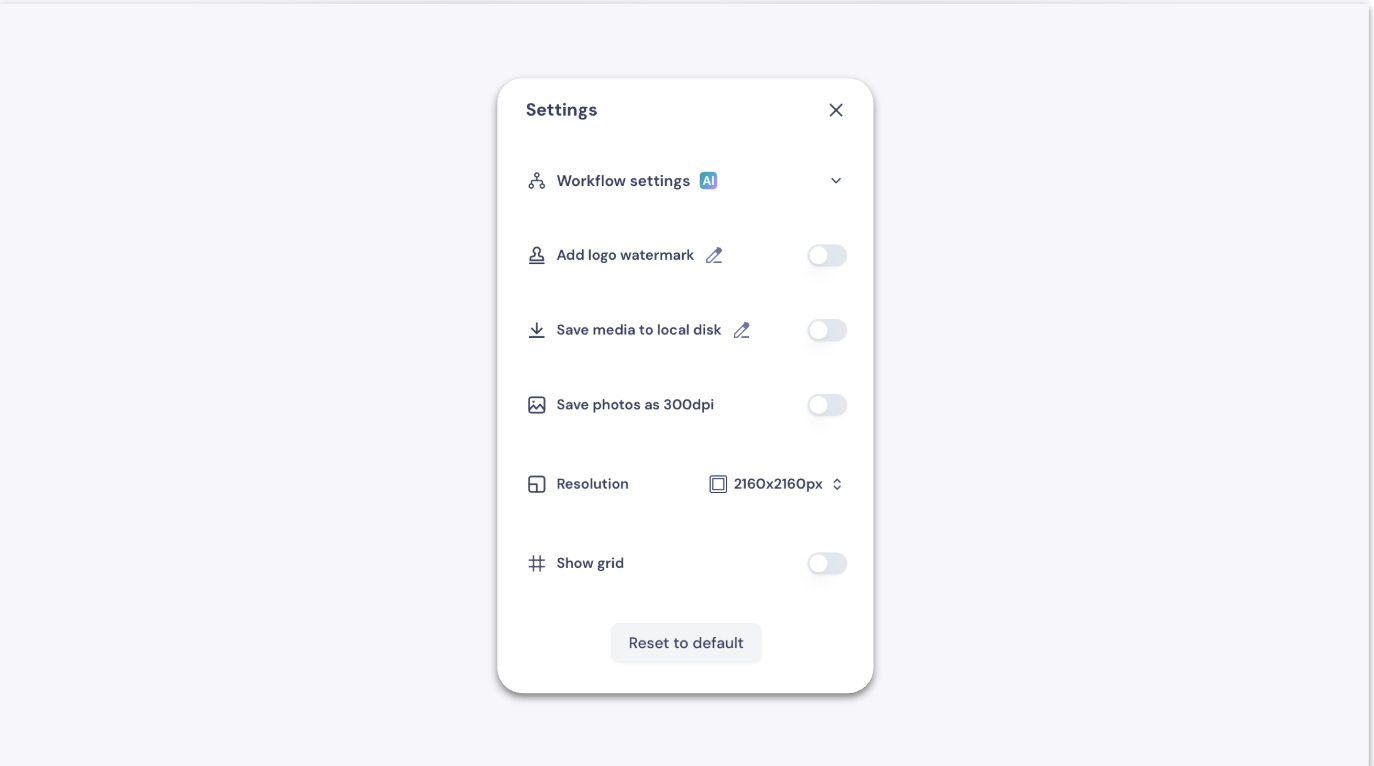 GemCam Pro Settings Window