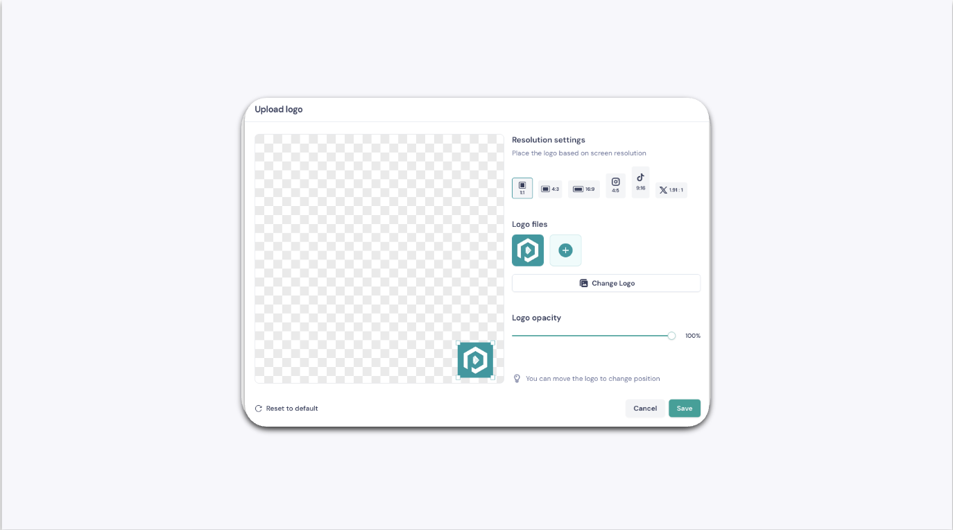 Logo Watermark Settings