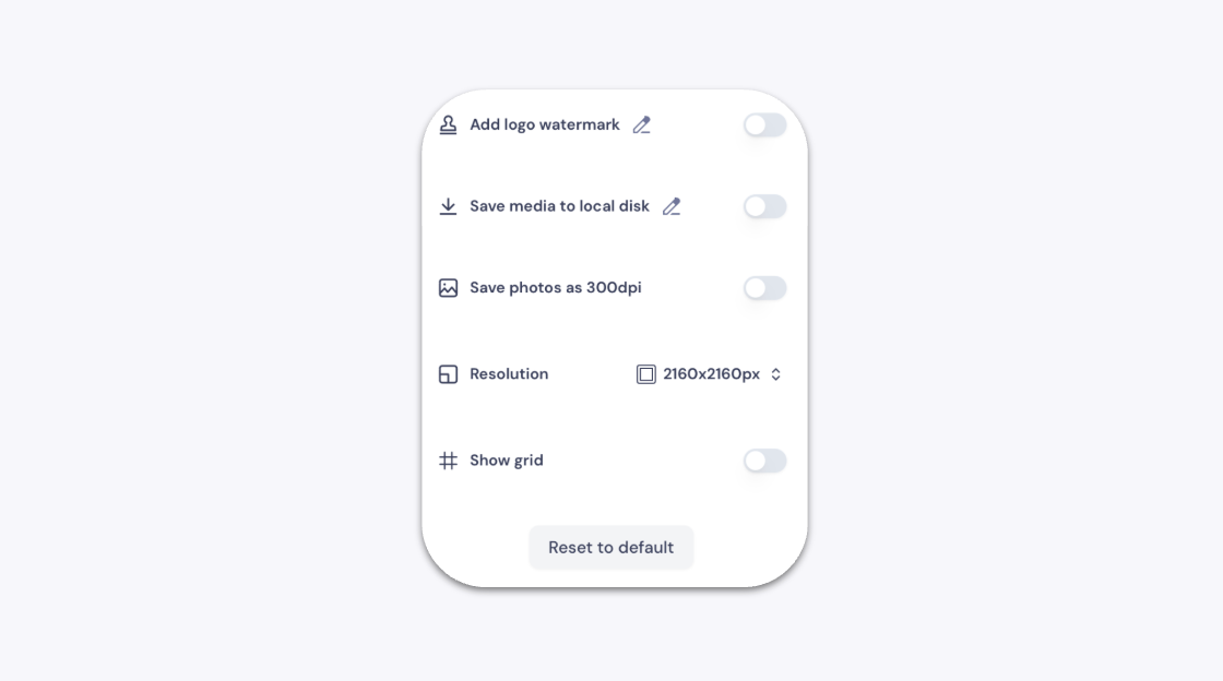 Other Camera Controls Panel