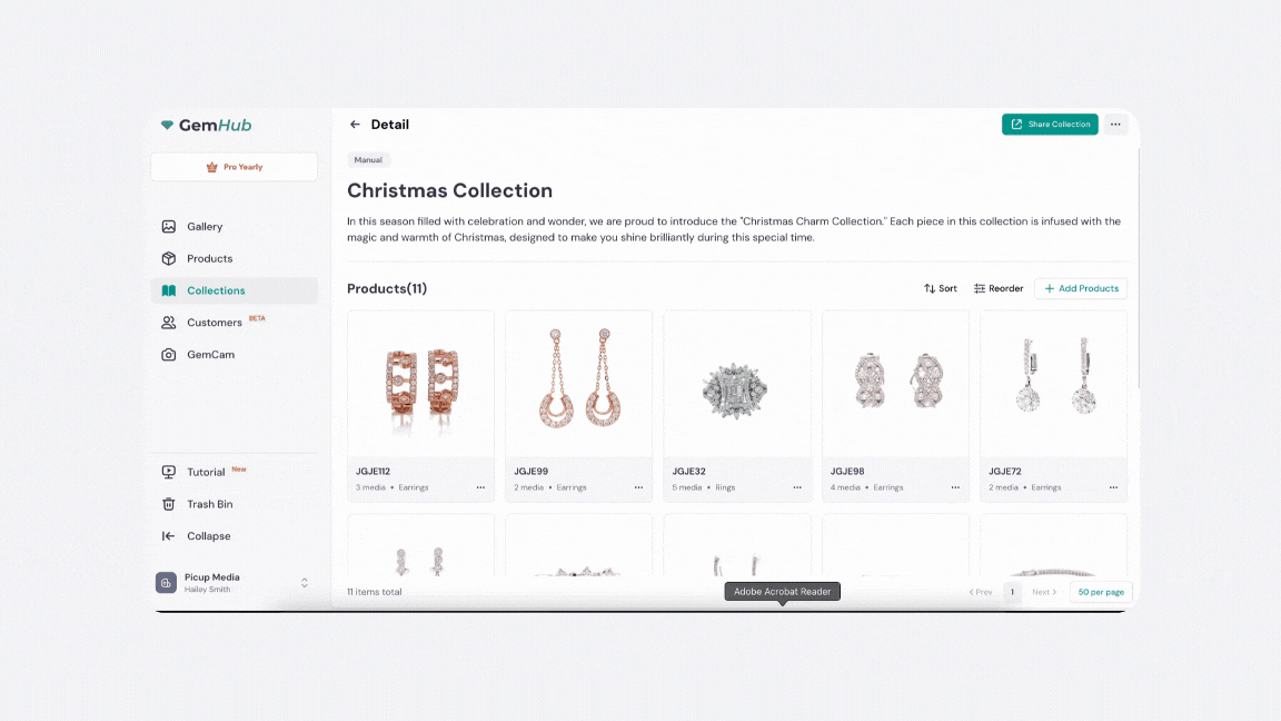 Manually Reordering Products in a GemIQ app Collection