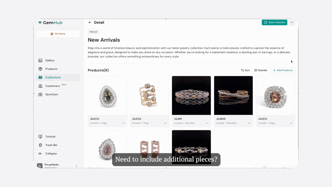Adding Products to a GemIQ app Collection