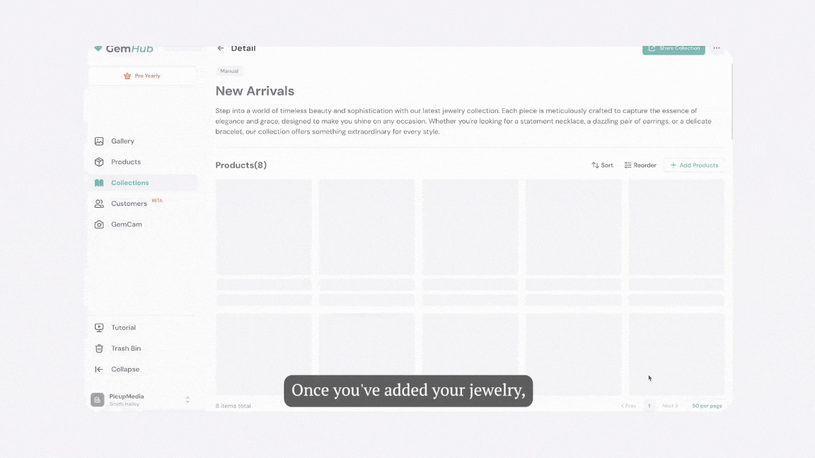 Sorting Products in a GemIQ app Collection